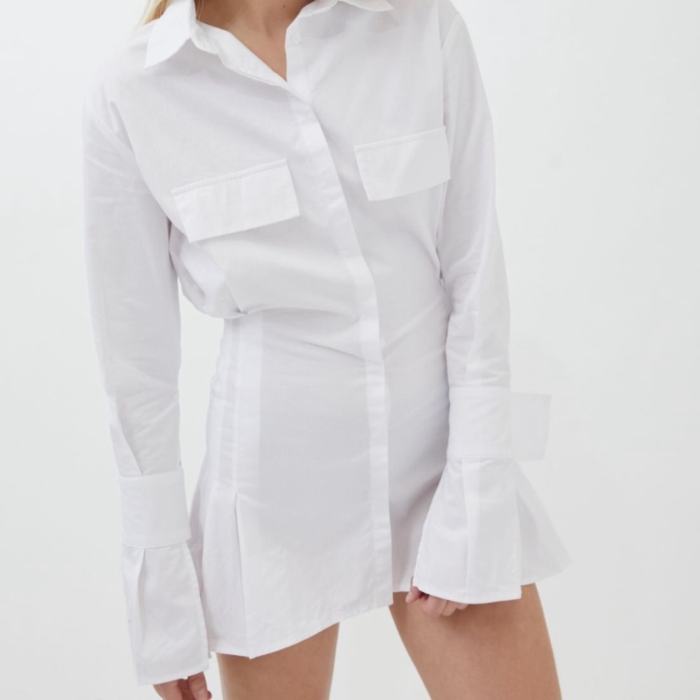 Lioness Button- Down Shirt Dress in XS